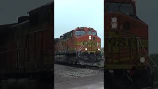 BNSF with CN locomotive heading north #shorts