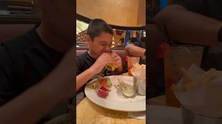 8 year old Kingston review of the cheese factory cheeseburger #cheesecakefactory #burger #review