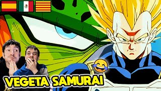 😂CELL LLAMA SAMURÁI A VEGETA😂 ESPAÑOLES REACCIONAN A DRAGON BALL LATINO