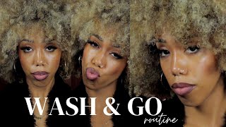 MY AFFORDABLE WASH N GO ROUTINE on 3C/4A HAIR | HEALTHY CURLS + VOLUME ✨