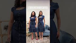 Nossos vestidos de jeans destacam-se pelo design exclusivo, combinando elegância com a leveza!