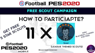 Get Free 5 Star Scouts & Sign Black balls | Free Scouts Campaign PES 20 Mobile #hTGPES