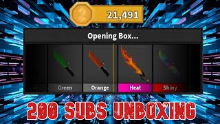 Unboxing 21 Crates in MM2 | 200 Subscriber Special!!