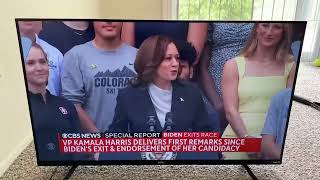 CBS News VP Kamala Harris First Remarks Since Joe Biden’s Exit & Endorsement Candidacy July 22, 2022