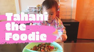 Toddler Dinner: 1 Year Old Eating Shawarma Lamb and Broccoli! | Baby Mukbang