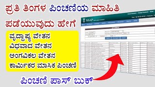 Old age pension, widow pension, disability pension list check online Karnataka | Pension passbook