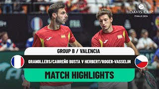 Granollers/Carreno Busta v Herbert/Roger-Vasselin | Spain v France Davis Cup 2024 Finals Group Stage