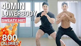 [허벅지살 폭파🔥] 땀 흠뻑 나는 40분 하체 운동 | 40MIN HIIT LOWERBODY WORKOUT with @yoonsung.j