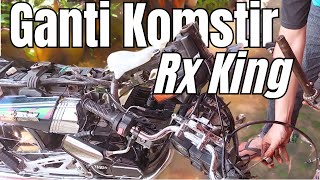 Cara mengganti Komstir motor Yamaha RX King oblag oleng ngebanting