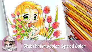 Tulip Chibi - Prismacolor Pencil Speed Color - Flowery Dreams Coloring Book by YamPuff