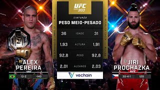 Alex "Poatan" Pereira x Jiri Prochazka 2 | LUTA COMPLETA | UFC 307