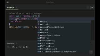 How to calculate sum of an array with JavaScript recursion