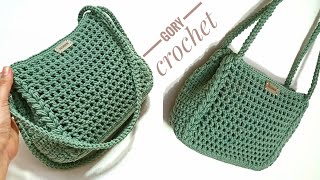 كروشيه شنطه كتف /شنطه يد موديل سهل وبسيط Crochet bag/Bolso de crochet/Bolsa de crochê/Tas rajutan