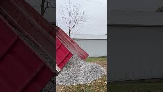 72 Ford Dump Truck, Dumping #7 stone at the farm