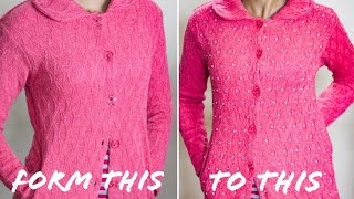 Sweater Design | Purane Sweater ko Sundar kaise banaye | Make old Clothes new and Beautiful