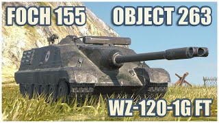 Object 263, Foch 155 & WZ-120-1G FT • WoT Blitz Gameplay