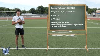 Keegan Patterson 2022 (QB) Route Tree Workout