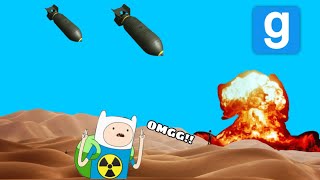 Strapping Fin From 'Adventure Time' To A Nuke - Gary's Mod Funny Moments