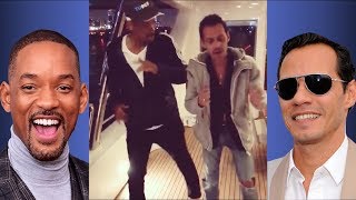 Will Smith y Marc Anthony bailando salsa juntos.