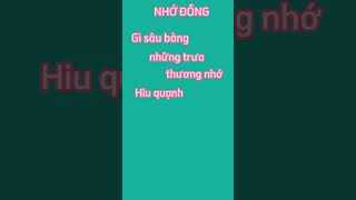 Nhớ đồng