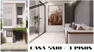 Casa De 5 x 10 Metros De 3 Pisos y con 4 Recamaras