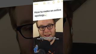 How to make an online apology 📝 #podcast #comedy #apology