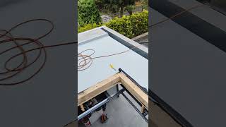 Installation of roof waterproofing film