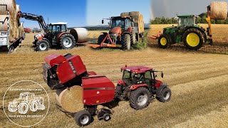 Vollgas in der Strohernte | Rundballen pressen | Steyr Traktoren | Case IH | John Deere | Roundbales