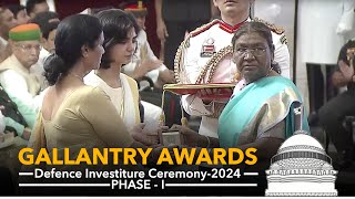 President Droupadi Murmu presents Gallantry Awards in Defence Investiture Ceremony-2024 (Phase-1)