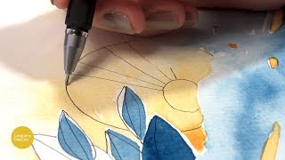 how i changed the look of a watercolor painting by splitting it in two