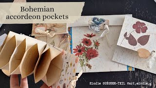 3 easy ways to make accordion pocket free tutorial for junk journal and scrapbooking