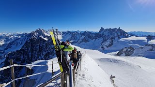 Chamonix Mt  Blanc snowboarding  Les Grands Montents and Le Tour AWESOME!