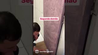 Porta revestida com Cimento Queimado Diamantado