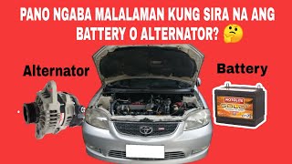 2min. pano malalaman kung sira na ang alternator o battery #vios