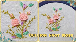 Easy Bullion Knot Rose Tutorial || How to make a Bullion Knot Rose || Bullion Knot Rose #bullionrose