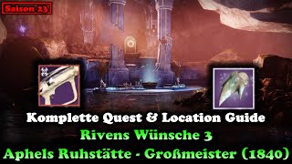 Rivens Wünsche 3 Quest - Sector Aphels Ruhestätte - Wunschtoken - Red Border Raid Waffen (Destiny 2)