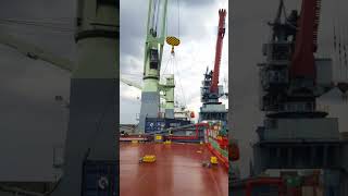 LOADING IN HOLD HATCH NO 3 #shorts #youtubeshorts#loading#containership#kapalcontainer