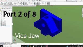 Solidworks Simple Bench Vice Assembly | Part 2 of 8 | Solidworks Part