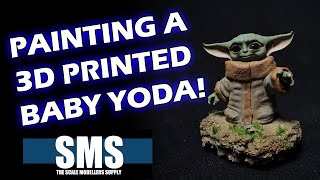 HOW TO PAINT A 3D PRINTED BABY YODA! - with SMS LACQUERS