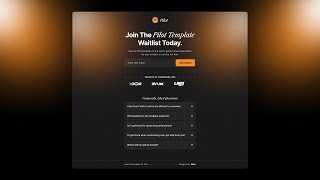 Customizing Pilot - Free Waitlist Website Template for Framer