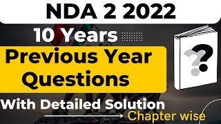 NDA 10 Years Previous Year Questions with Detailed Solution 🔥 |NDA PYQs | NDA 10 Years PYQ Book