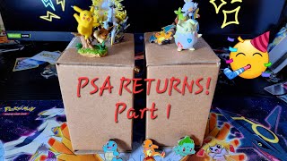 PSA RETURNS! Pokémon Card Graded Card Reveal / React Video PART 1/2 (PSA 10'S!!🤌🤌🤌)