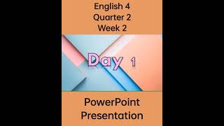 English 4 Matatag Curriculum Powerpoint Presentation Quarter 2 Week 2 #grade4matatag #grade4 #ppt