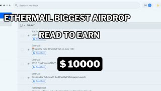 EtherMail Biggest Airdrop on 12 June Join Before TGE