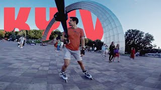 Cruising in Kyiv on inline skates