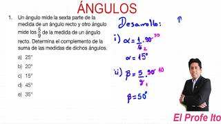 ANGULOS - EJERCICIOS DESARROLLADOS DE ANGULOS