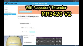 Openwrt ada WiFi repeater/Extender MR3420 V2