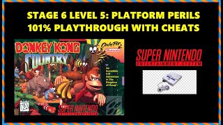 Donkey Kong Country (SNES) S6:L5 - Platform Perils 101% Playthrough (with cheats)