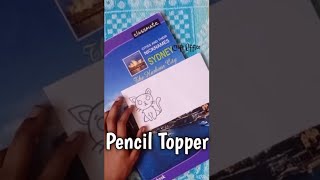 2 Pencil topper Ideas for Kids | Cat and Panda Pencil/pen Topper #shorts