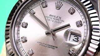 Rolex Datejust 41 s lunetou z 18 karátového bílého zlata a diamanty na číselníku 💎